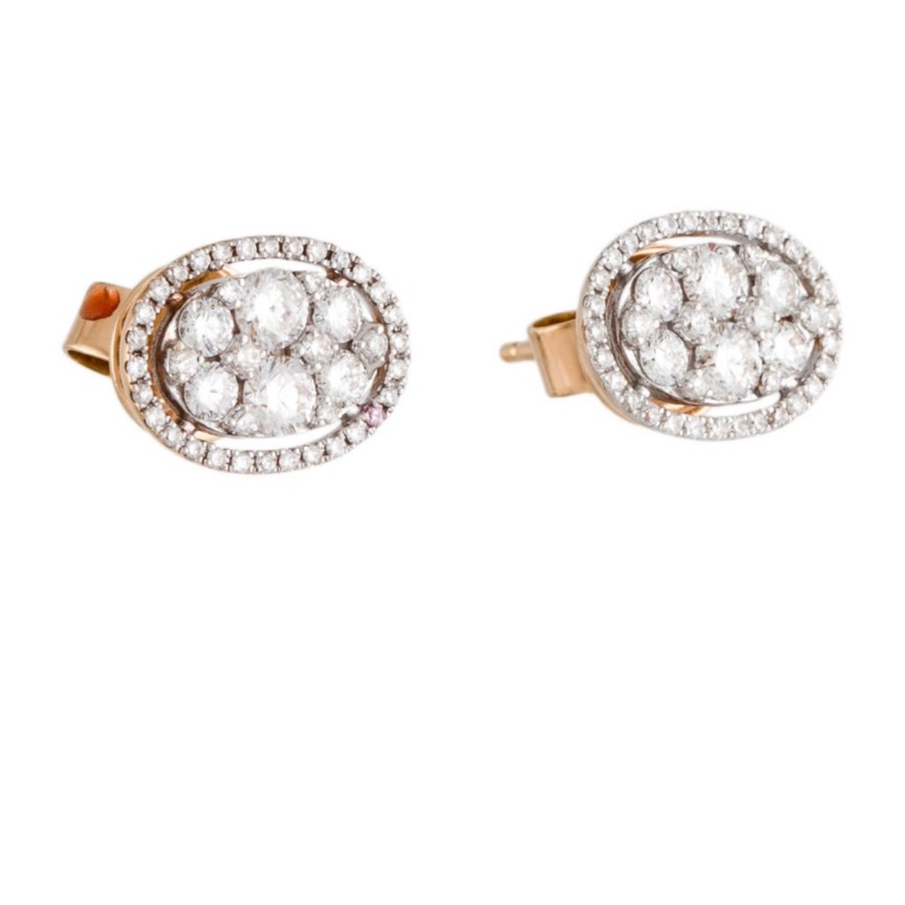Nogaam Oval Diamond Earrings Studs